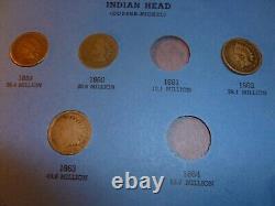 Flying Eagle Indian Head Penny Cent Collection My2#M2-I-35 1857 to 1909 35 coins