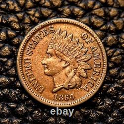 (ITM-5875) 1860 Indian Cent AU+ Condition COMBINED SHIPPING
