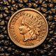 (itm-5875) 1860 Indian Cent Au+ Condition Combined Shipping