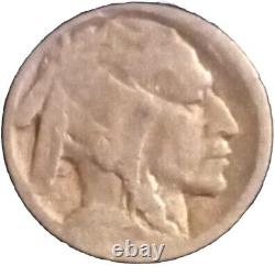 Indian Head Buffalo Nickel No Date/No Mint Mark. ErrorFive CentsNot On Back