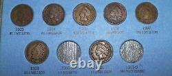 Indian Head Cent Collection 27 Different Date Coins in 1859-1909 Collector Book