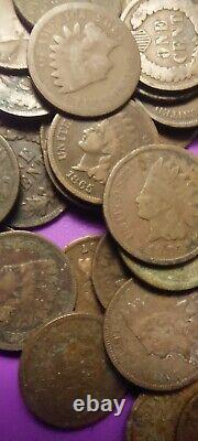 Indian Head Cents. (unsearched) 167 Cents. Many Dates