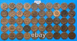 Indian Head Penny Lot of 50 Coins Dated 1864-1907 With a 1864 cent #H400