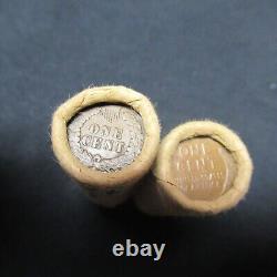 Indian Head Wheat Penny Roll/lot 1800's 1900's In A Montana Bank Brown Wrap R841