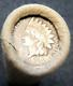 Nice 1863 1875 Tails Indian Head Penny Roll Rock River Bank Wyoming R-835