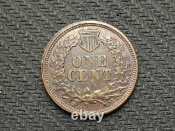 OLD COIN SALE! AU 1865 INDIAN HEAD CENT PENNY with DIAMONDS & FULL LIBERTY #388