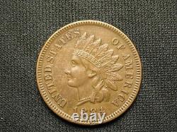 OLD COIN SALE! AU 1884 INDIAN HEAD CENT PENNY with DIAMONDS & FULL LIBERTY #194