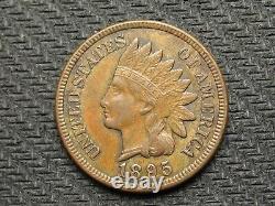 OLD COIN SALE! AU 1895 INDIAN HEAD CENT PENNY with DIAMONDS & FULL LIBERTY #333