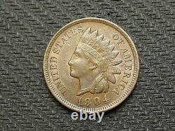 OLD COIN SALE! BU 1904 INDIAN HEAD CENT PENNY with DIAMONDS & FULL LIBERTY #361