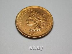 Old Us Coins 1875 Indian Head Cent Penny