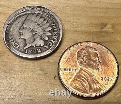 RARE Double Strike 1862 US Indian Head 1 One Small Cent Penny Copper Error Coin