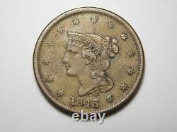 Vintage Us Coins 1843 Braided Hair Small Letters Petite Head Large Cent Coin