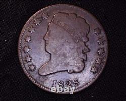 Well Detailed 1828 Classic Head Half Cent 12 Stars 606,000 Minted #HC182