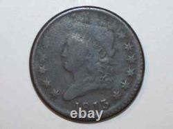 1813 Tête Classique US American Large Cent Penny Coin DÉTAILS FINS