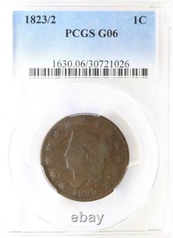 1823/2 Grande Cent Coronet Head. PCGS G06