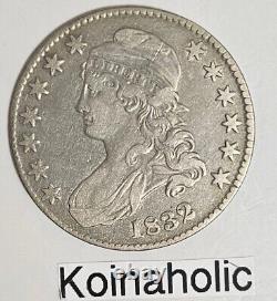 1832 25C Demi-Dollar en argent Capped Bust Type Rare, Bien Si Seulement Elle Pouvait Parler