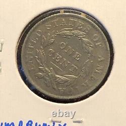 1833 Cent à tête de couronne de grand format - Fort double profil inversé tourné pièce soignée