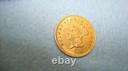 1859 $1 Pièce en or de tête de princesse indienne de type 3 de grand format