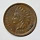 1866 Indian Head Bronze Petit Cent 1c Livraison Gratuite Aux États-unis