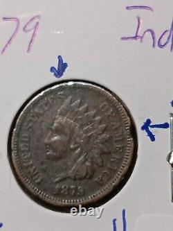 1879 Cent/Penny 'Tête d'Indien' avec marques de découpe en état XF CHOICE A/231
