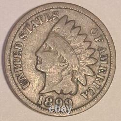 1899 Centime de tête indienne Penny 1C 3,0g
