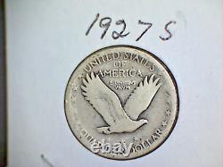 1927 S Quart de dollar en argent à tête de la Liberté debout