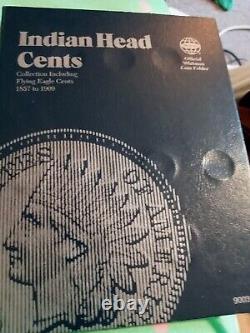 27 Pièces de Indian Head Cent, Livre de Collection Whitman Dates Clés Répertoriées