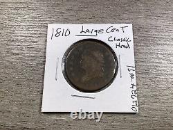 Cent grand tête classique de 1810 - Pièce de cuivre des États-Unis-012724-0091