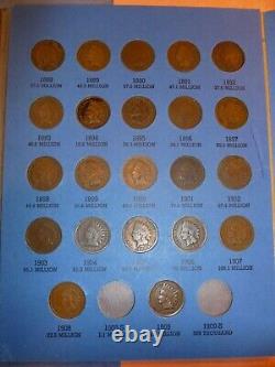 Collection de centimes Indian Head Penny F4-I-37 Série de 1859 à 1909 37 pièces