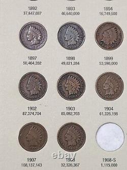 Collection de pièces de centimes d'Indian Head de l'Aigle volant (1857 à 1909) - 31 pièces