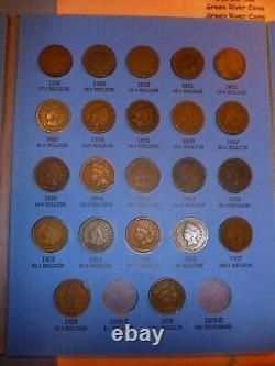 Collection de pièces de monnaie Indian Head Penny Cent Mon2#F2-33-I de 1859 à 1909 série de 33 pièces