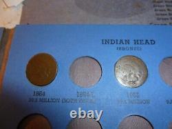 Collection de pièces de un cent 'Flying Eagle Indian Head' A11-I-36 de 1857 à 1909 série de 36 pièces
