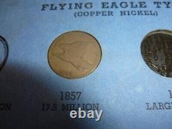 Collection de pièces de un cent Flying Eagle Indian Head Penny F22-I-37 de 1879 à 1909 37 pièces