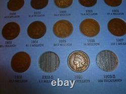 Collection de pièces de un cent Flying Eagle Indian Head Penny M1-I-37 de 1857 à 1909 37 pièces