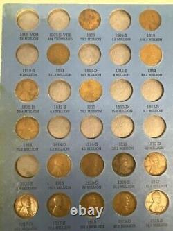 Collection de pièces de un cent avec la tête de Lincoln de 1909 à 1940