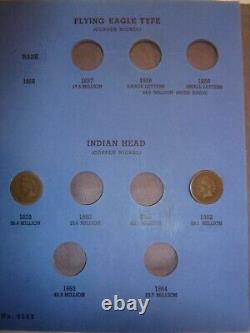 Collection de pièces de un centime Indian Head Penny F6-30-I de la série 1859 à 1909 30 pièces