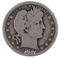 Ensemble de pièces de monnaie de la période 1800-1900 : Nickel à l'effigie de Liberty Head (rouleau de 40) et Quart de Dollar Barber de 1916