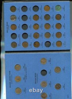 Lot de 48 pièces de monnaie de type Indian Head Penny de 1857 à 1909, circulées 7704r