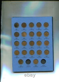 Lot de 48 pièces de monnaie de type Indian Head Penny de 1857 à 1909, circulées 7704r