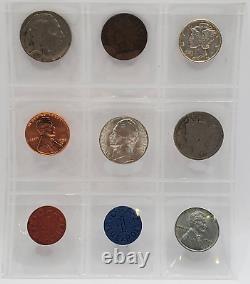 Lot de 9 pièces Mercury Dime, Silver Nickel, Buffalo, Liberty V Nickel et Indian Head