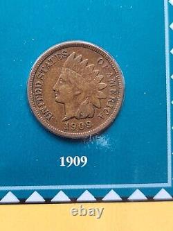 Paniers de collectionneurs de pièces de monnaie Indian Head Penny 1879-1909 PCS Timbres et pièces de monnaie 15p/30 pièces