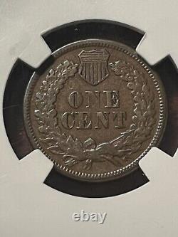 Penny Indian Head de 1877 Date clé VF 30 BN NGC Pièce de collection de l'État 1877 Rare Belle