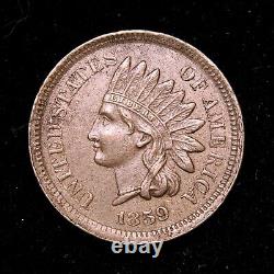 Penny centime à tête d'indien de 1859 en état AU+++