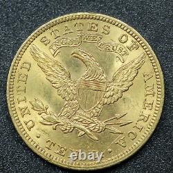Pièce d'or américaine de 10 dollars avec la tête de la Liberté de 1907