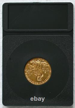 Pièce de 2,50 $ en or de quart d'aigle à tête indienne de 1915 AU Expédiée dans un support de type Whitman slab