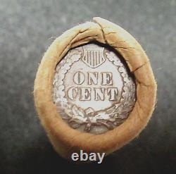 Rouleau / lot de pièces de un cent américain Indian Head du banque insolvant Rock River Wy. R-800