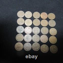 Rouleau / lot de pièces de un cent américain Indian Head du banque insolvant Rock River Wy. R-800